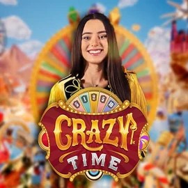 Official Live Casino logo: Crazy Time by Evolution at Wolf Casino